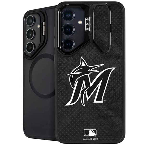 MLB Miami Marlins Dark Wash Galaxy S25 Kickstand Case